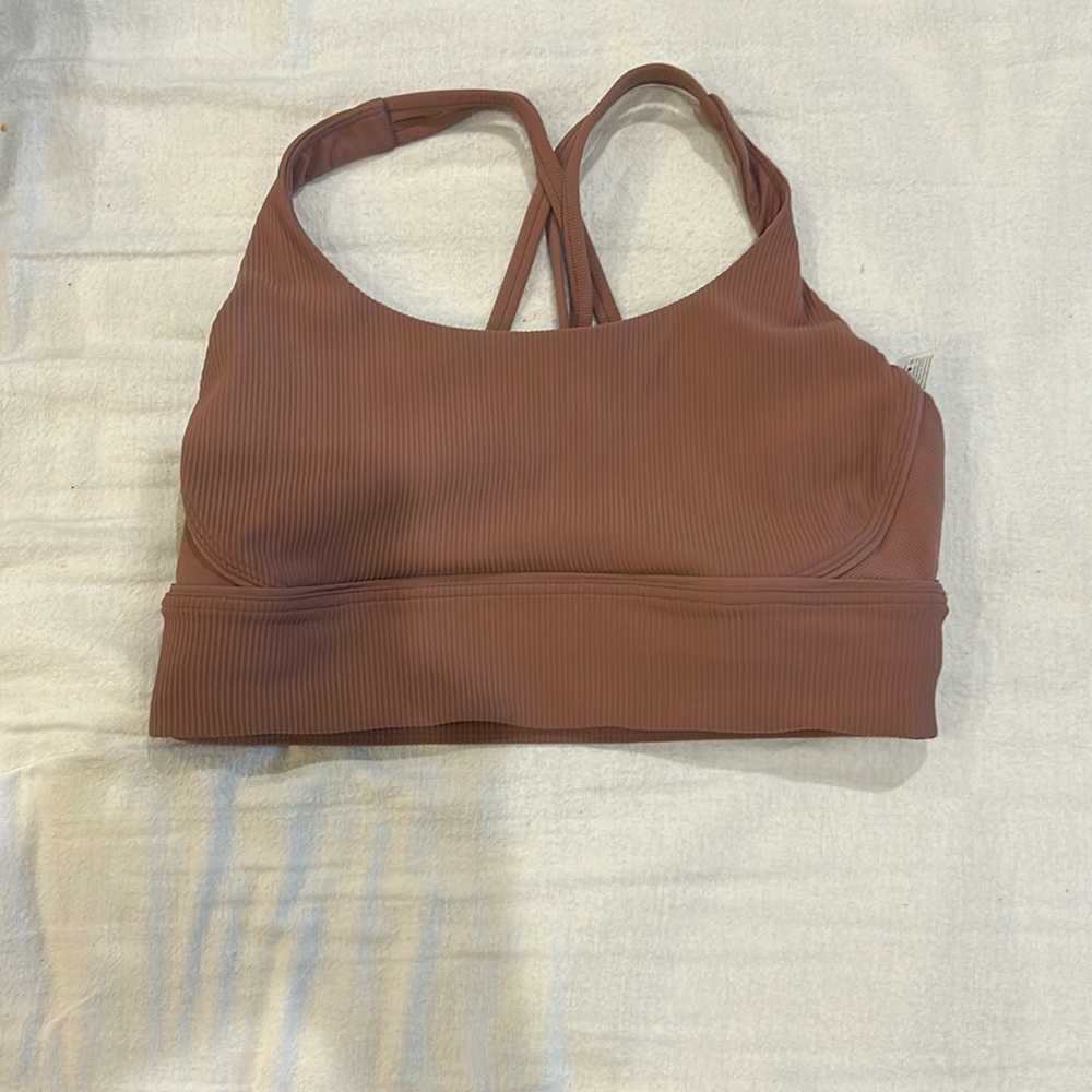 Rose sports bra lululemon(ribbed)